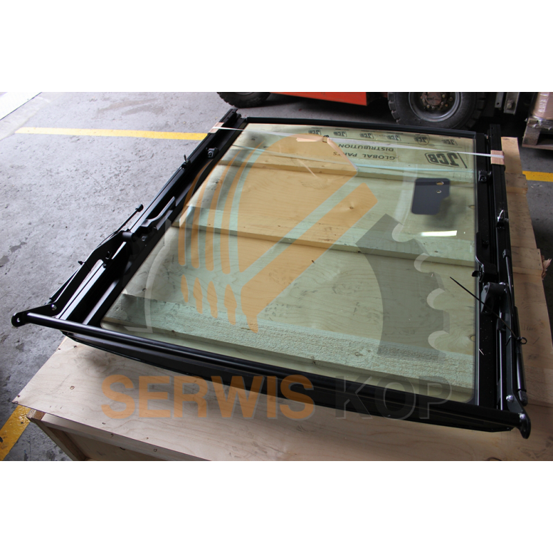Window with rear glass - P21 cabin suitable for JCB 3CX 4CX