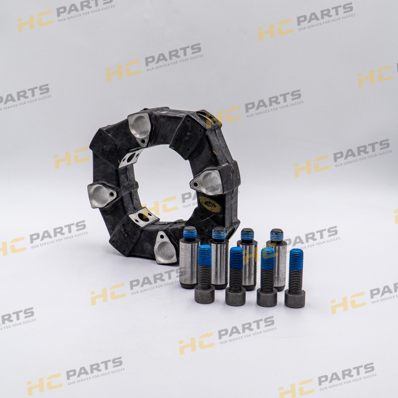 JCB Pump coupling - rubber and bolts - JS CENTA