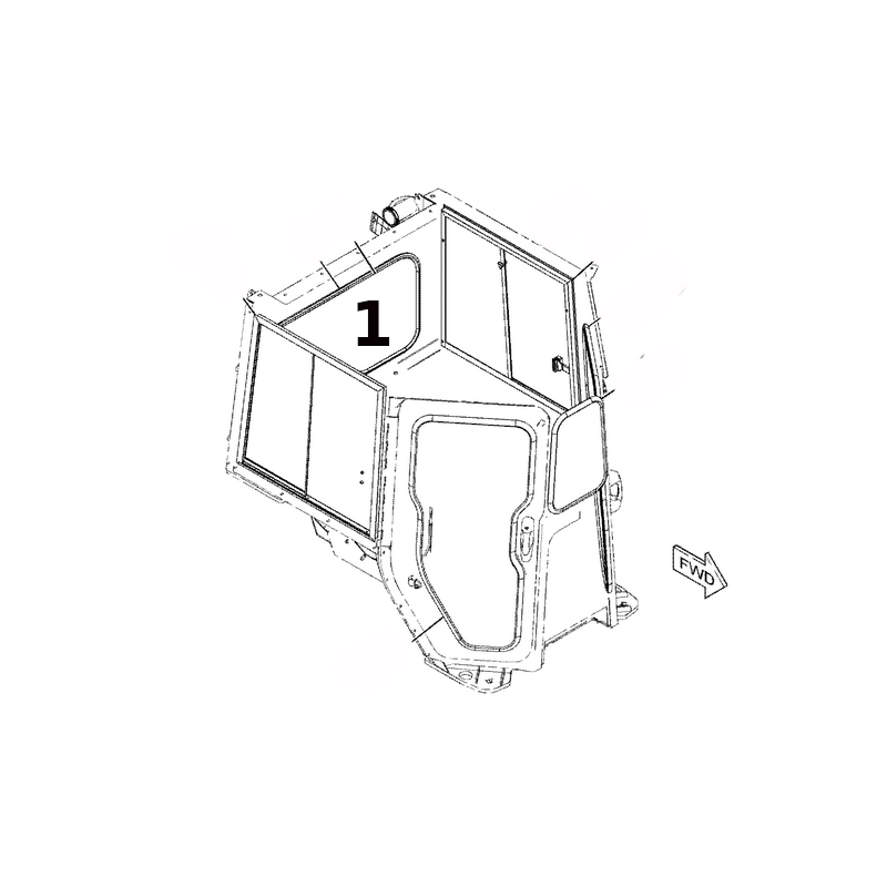 Заднее стекло гусеничный бульдозер CATERPILLAR D5 D6 5337758