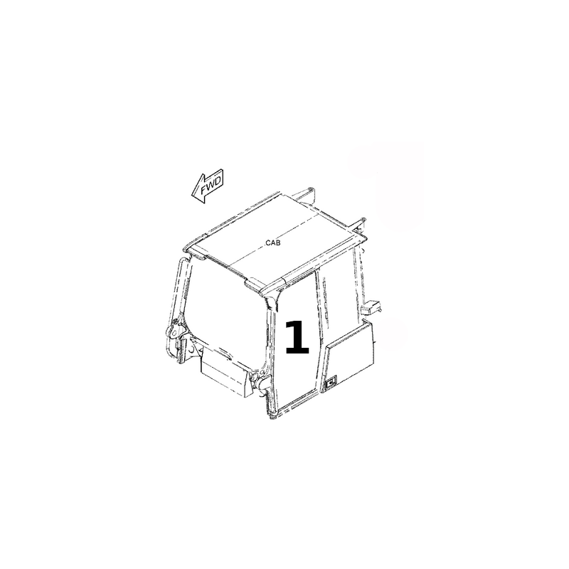 СТЕКЛЯННАЯ ДВЕРЬ, ЛЕВАЯ СТОРОНА, ШЕЛКОГРАФИЯ CAT 953K ГУСЕНИЧНЫЙ ПОГРУЗЧИК 3986096