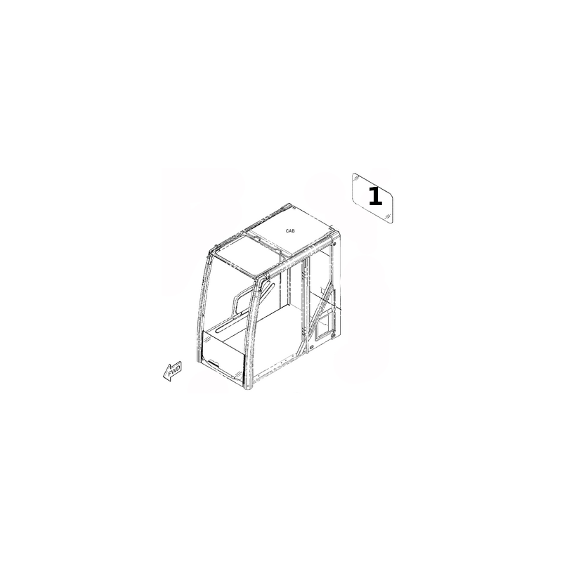 ЗАДНЕЕ СТЕКЛО ГУСЕНИЧНЫЙ ЭКСКАВАТОР CATERPILLAR 320D 320F 3406626