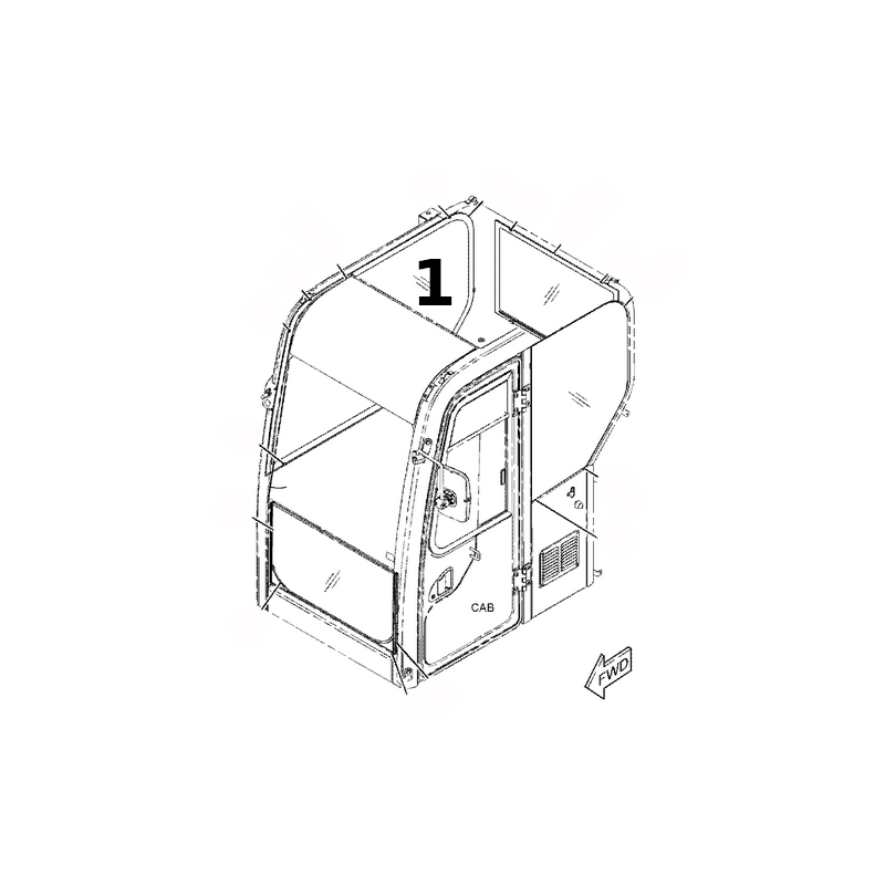 ЭКСКАВАТОР ГУСЕНИЦЫ 307E 308E 3898668 ПЕЧАТАНИЯ ЭКРАНА ОКНА СТОРОНЫ ПРАВОЙ