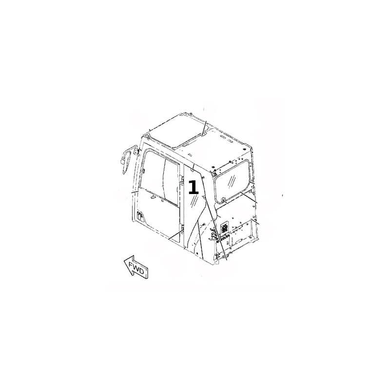 Боковое стекло за дверью шелкография колесный/гусеничный экскаватор CATERPILLAR M318 320 4865426