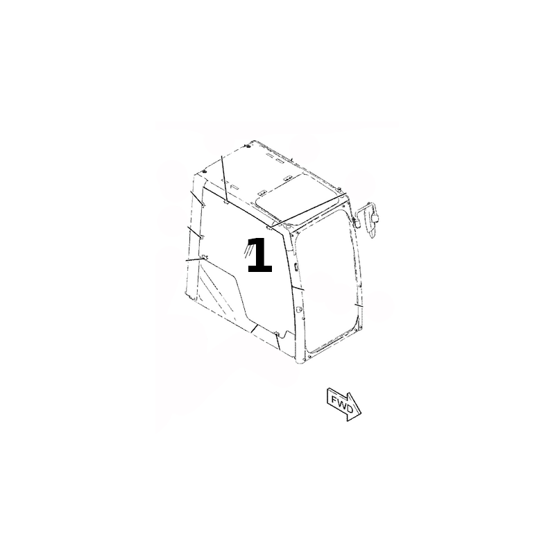 Колесный/гусеничный экскаватор М318 320 4865427 печатания экрана стороны окна правой