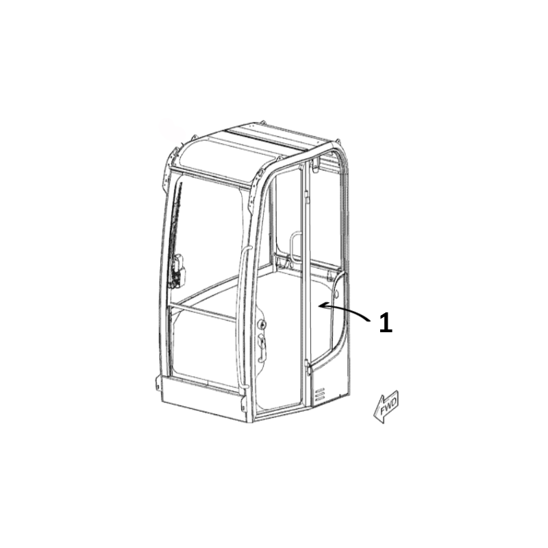 БОКОВОЕ СТЕКЛО ЗА ДВЕРЬЮ ТРАФАРЕТНАЯ ПЕЧАТЬ МИНИ-ЭКСКАВАТОР CAT 302.7 D CR 3701489
