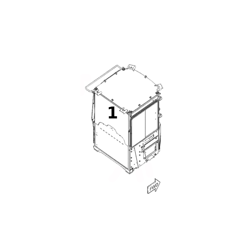 ЗАДНЕЕ СТЕКЛО ШЕЛКОГРАФИЯ КОЛЕСНЫЙ ПОГРУЗЧИК CAT 924K 930M 3419903