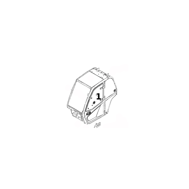 СТЕКЛО ДВЕРИ ВЕРХНЕЕ ЛЕВОЕ ШЕЛКОГРАФИЯ CAT ТЕЛЕСКОПИЧЕСКИЙ ПОГРУЗЧИК TH357D 4738726