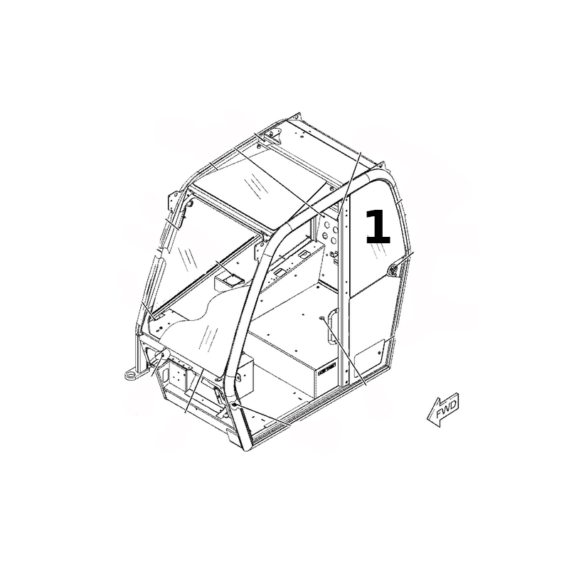 БОКОВОЕ СТЕКЛО ЗА ДВЕРЬЮ ШЕЛКОГРАФИЯ CAT ТЕЛЕСКОПИЧЕСКИЙ ПОГРУЗЧИК TH314D 4592738