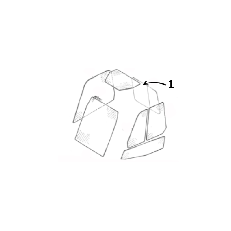 ЗАДНЕЕ СТЕКЛО ОТКРЫВАЕМОЕ ШЕЛКОГРАФИЯ ТЕЛЕСКОПИЧЕСКИЙ ПОГРУЗЧИК JCB 525.50 827/30452