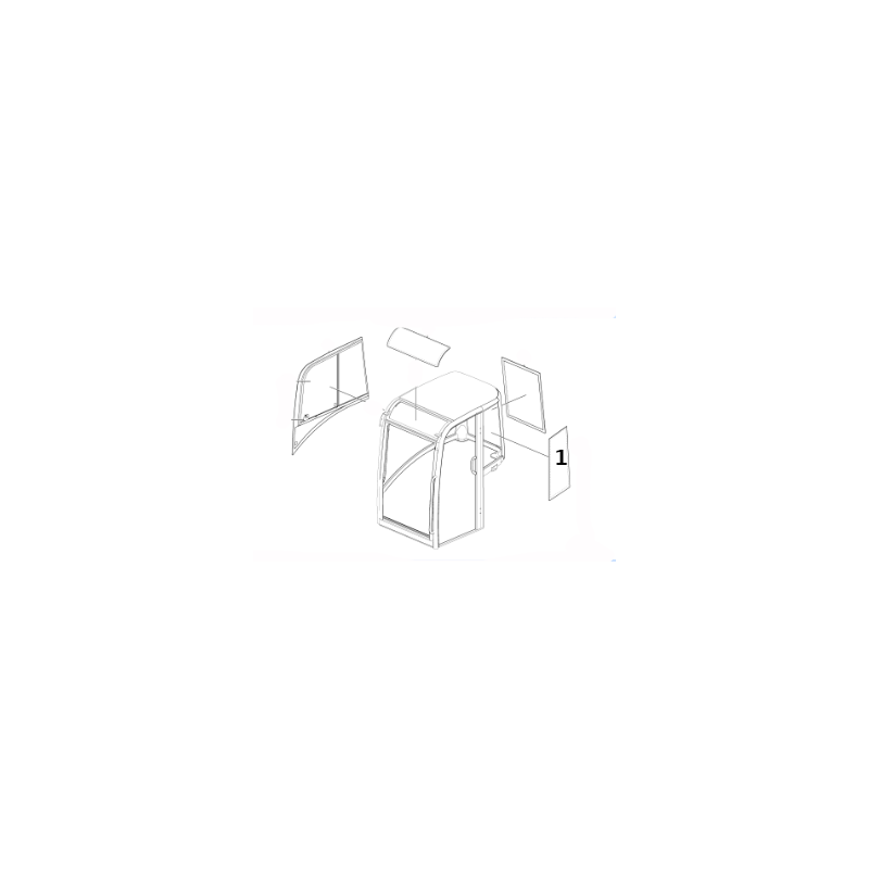 БОКОВОЕ СТЕКЛО ЗА ДВЕРЬЮ ТРАФАРЕТНАЯ ПЕЧАТЬ МИНИ ЭКСКАВАТОР VOLVO EC20C EC20D ECR25D 15169075