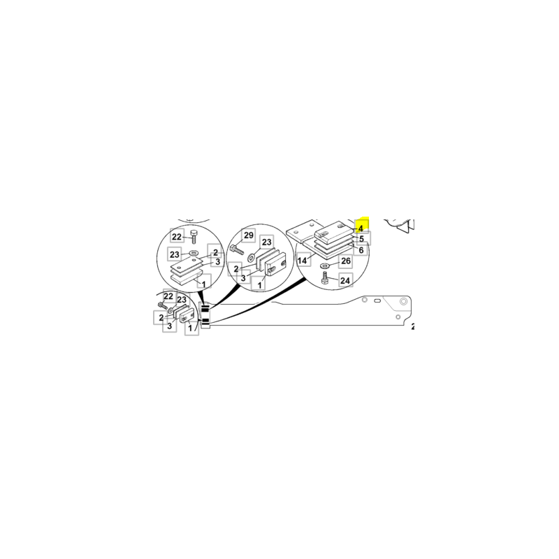 СКОЛЬЖЕНИЕ РУКОЯТКИ CVA ТЕЛЕСКОПА JCB ПОГРУЗЧИК 22 ММ