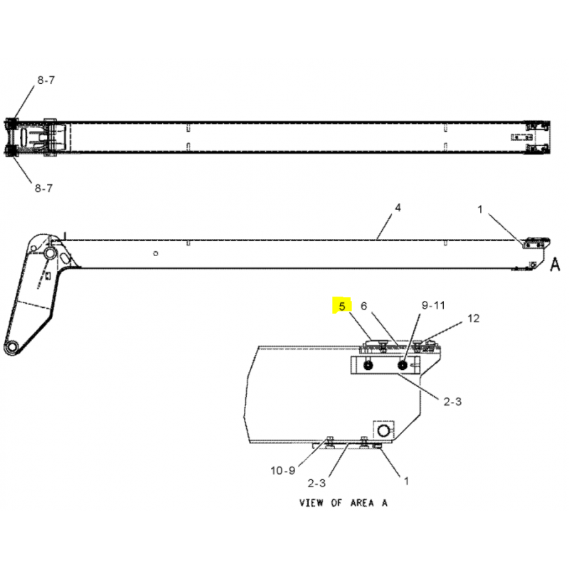 ŚLIZG WYSUWU TELEHANDLER CAT LONG LIFE 15,2 MM