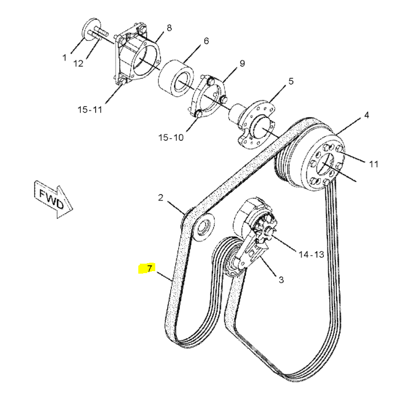 КЛИНОВОЙ РЕМЕНЬ OEM CATERPILLAR