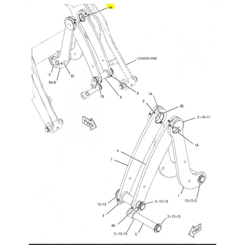 Втулка привода CVA для экскаватора-погрузчика CAT серии D B C