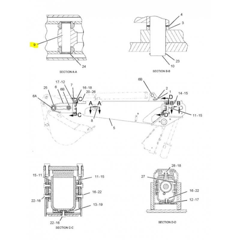 РЫЧАГ STICK CAT 428 432-CVA
