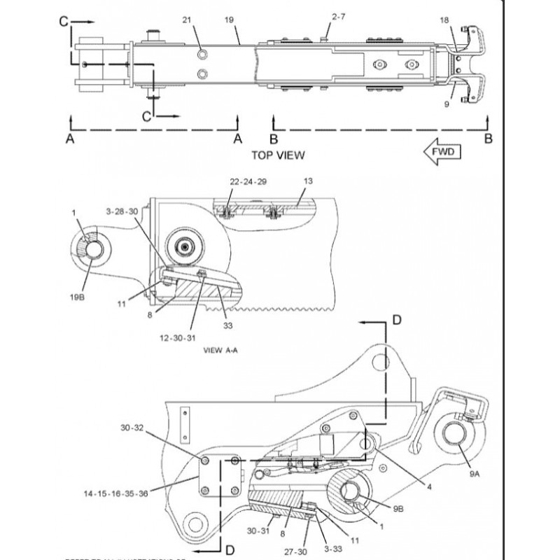 ШТИФТ РЫЧАГА STICK CAT ЭКСКАВАТОР-ПОГРУЗЧИК CVA