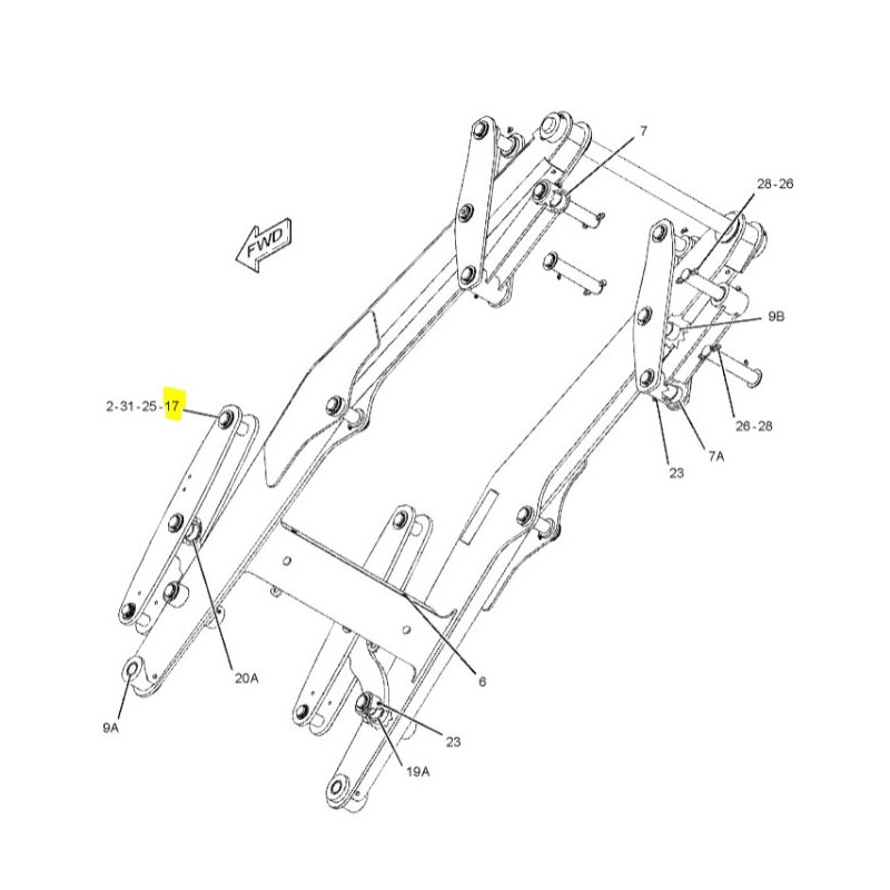 ПЕРЕДНИЙ РЫЧАГ CAT ЭКСКАВАТОР-ПОГРУЗЧИК