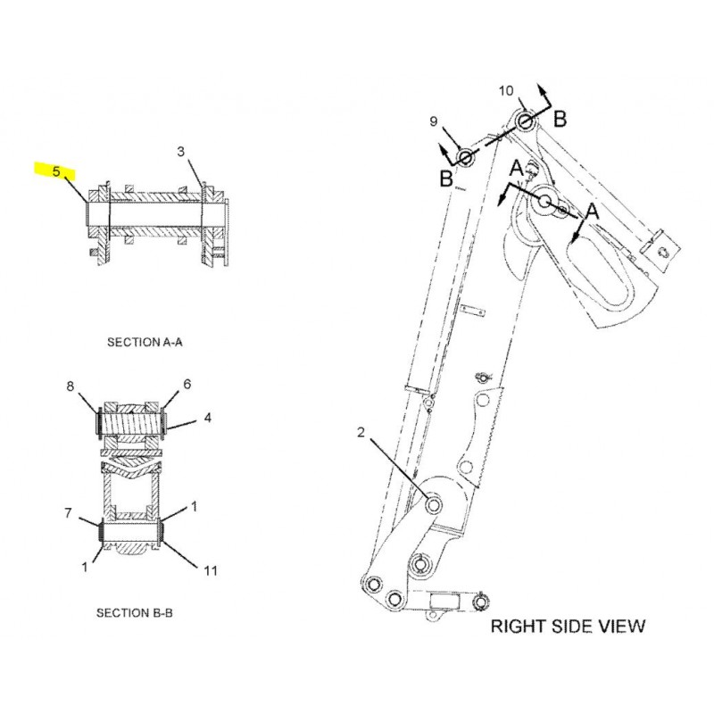 ЗАДНИЙ РЫЧАГ CAT ЭКСКАВАТОР-ПОГРУЗЧИК 420E 432E 434E CVA