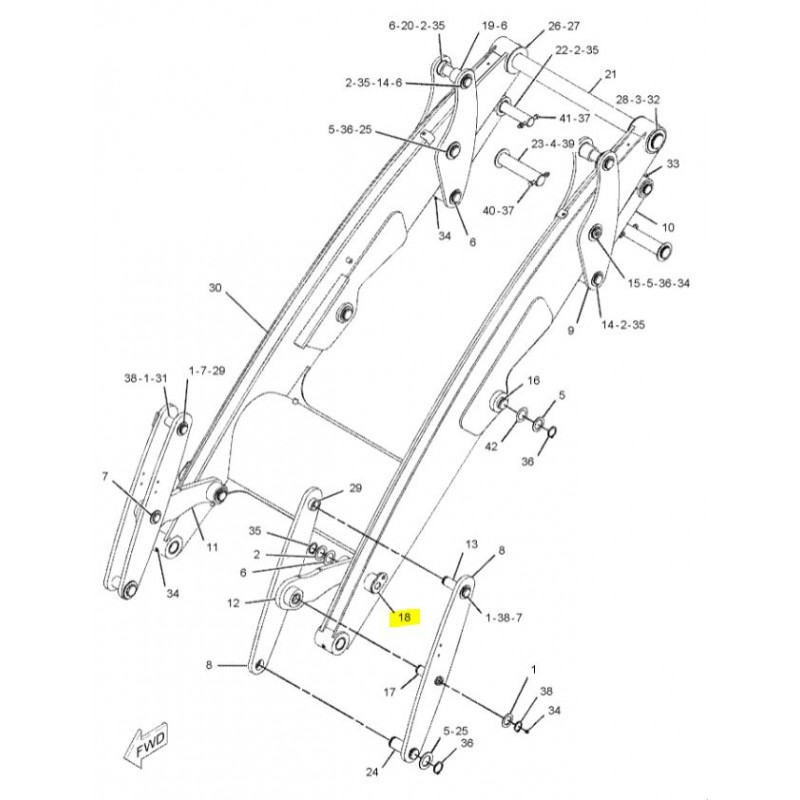 РЫЧАГ STICK CAT ЭКСКАВАТОР-ПОГРУЗЧИК СЕРИИ E