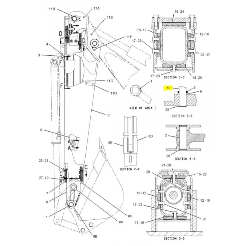 CAT ARM PIN ЭКСКАВАТОР-ПОГРУЗЧИК СЕРИИ D