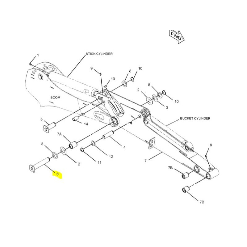 ШТИФТ СОЕДИНЕНИЯ РУКИ CAT МИНИ ЭКСКАВАТОР CVA