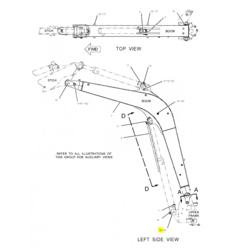 ШТИФТ ПРИВОДА ПОДЪЕМНОГО РЫЧАГА CAT МИНИ-ЭКСКАВАТОРА CVA