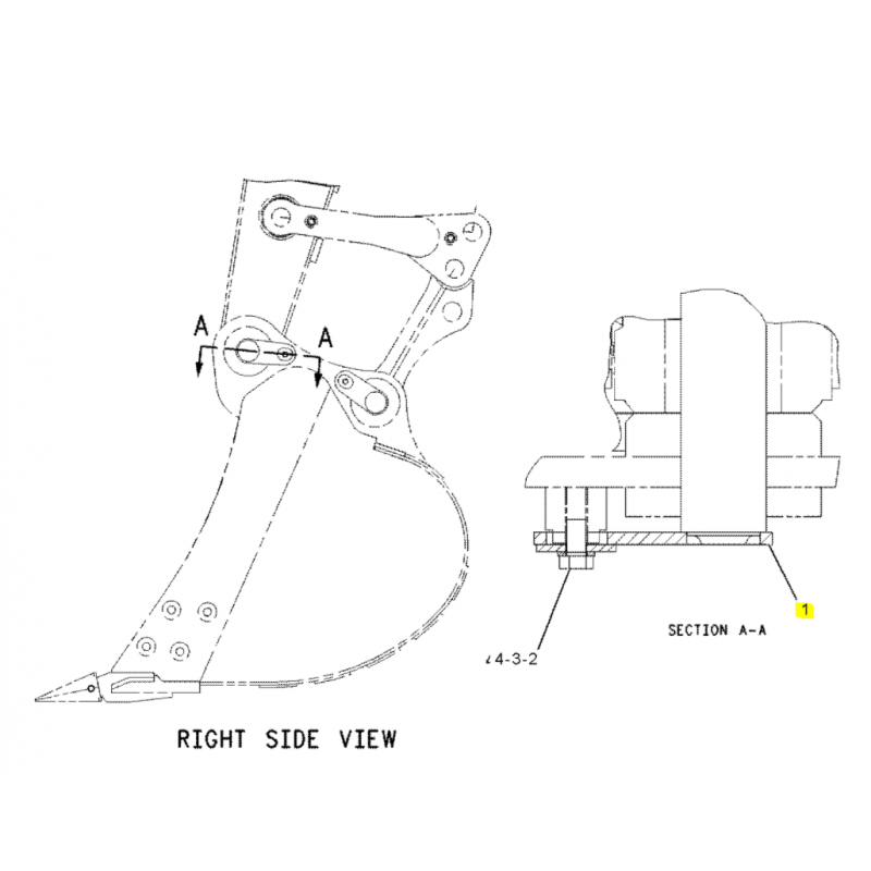 ШТИФТ РУКИ STICK CVA CAT ЭКСКАВАТОР