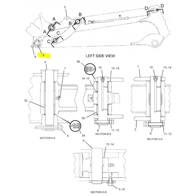 Штифт крепления ковша CAT - 304