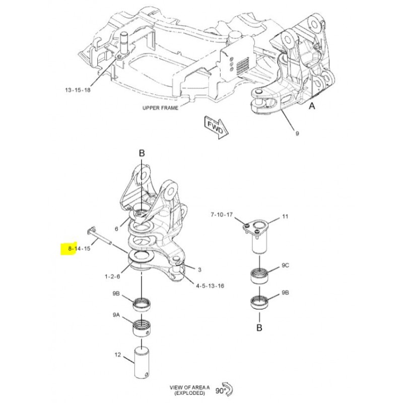 Защита штифта задней бабки CAT 303.5 C