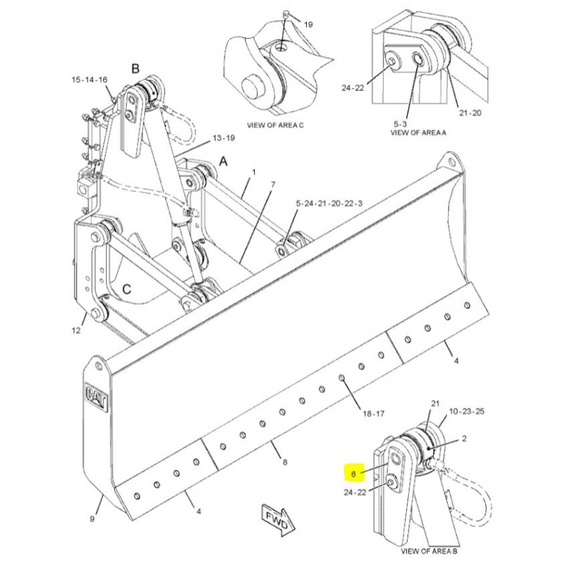CVA-ШТИФТ ПРИВОДА ПОДЪЕМНОГО РЫЧАГА CAT