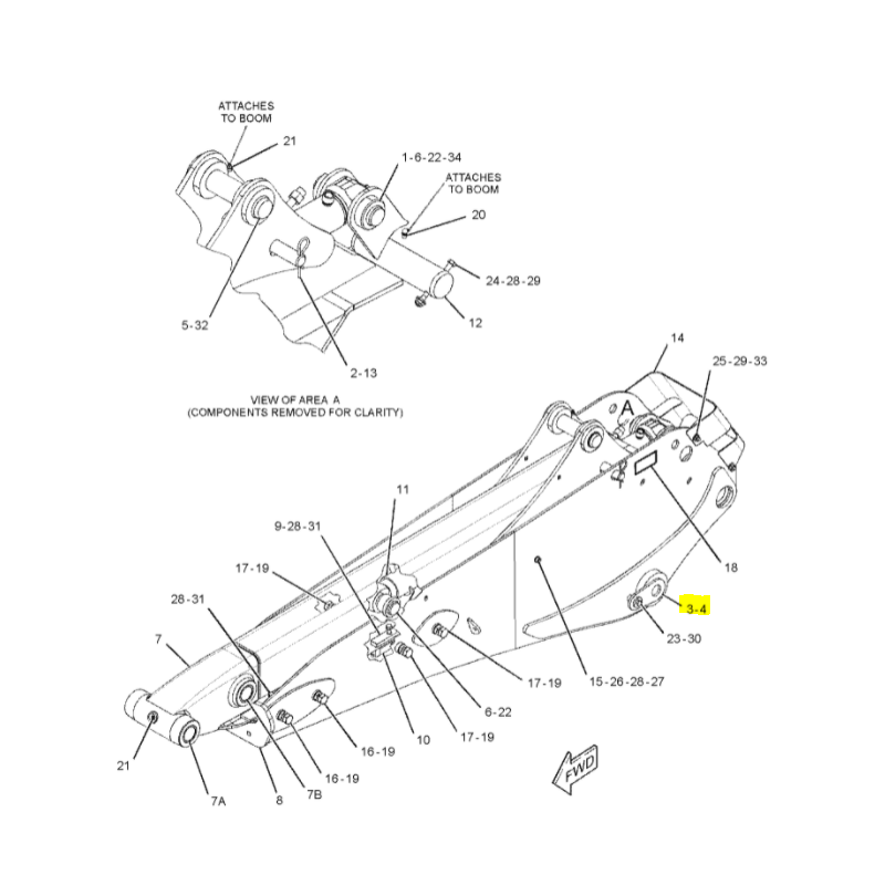 ШТИФТ РЫЧАГА STICK CAT ЭКСКАВАТОР-ПОГРУЗЧИК