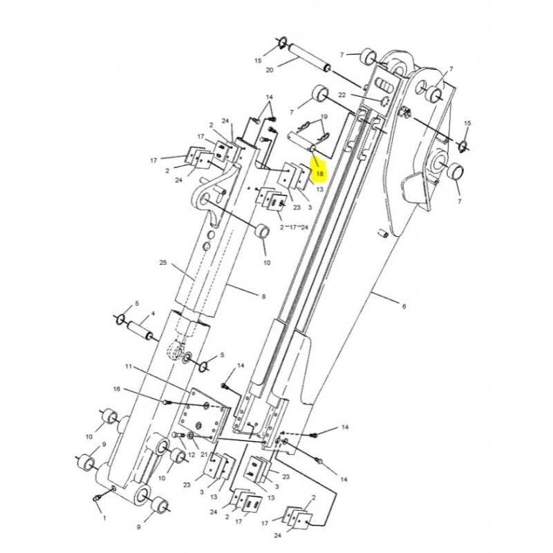 ПРЕДОХРАНИТЕЛЬНЫЙ ШТИФТ CAT ЭКСКАВАТОР-ПОГРУЗЧИК