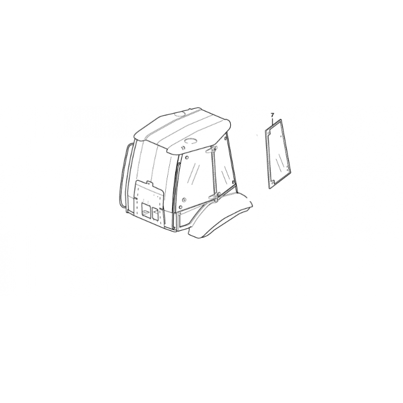 БОКОВОЕ СТЕКЛО ПРАВАЯ ШЕЛКОГРАФИЯ ЭКСКАВАТОР-ПОГРУЗЧИК VOLVO BL71 11149693