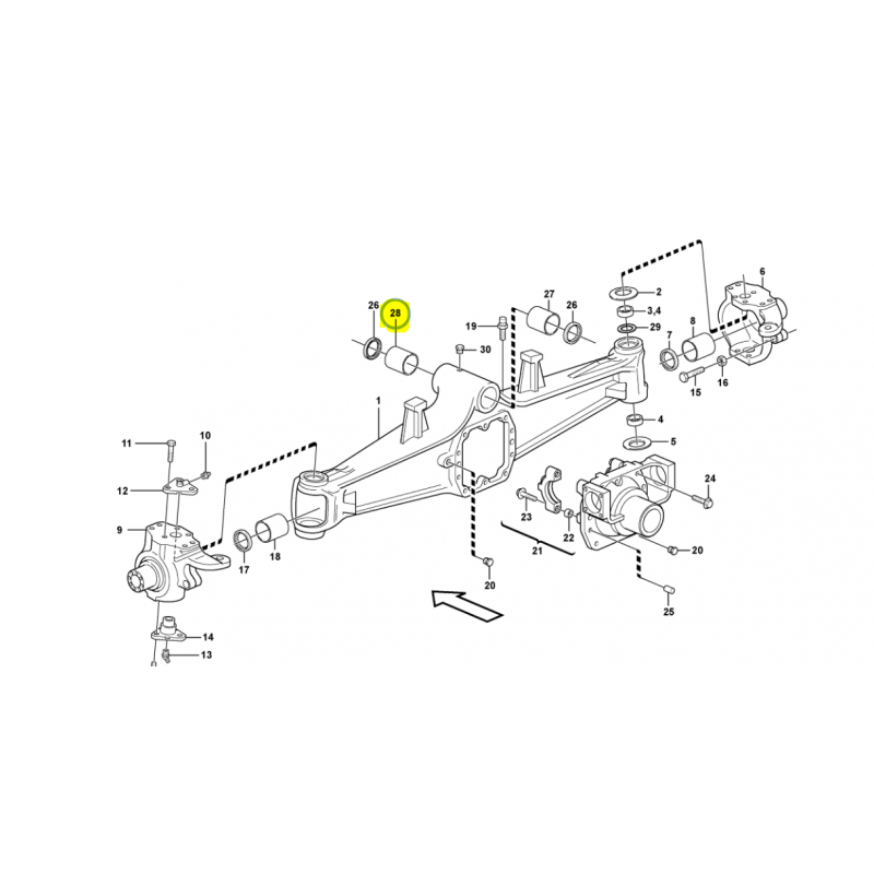 ВТУЛКА ПОЛУОСИ ПЕРЕДНЕГО МОСТА ЭКСКАВАТОР-ПОГРУЗЧИК VOLVO BL71 BL70 CVA