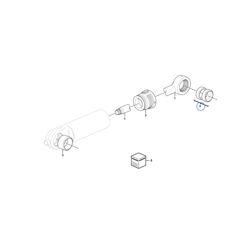 ВТУЛКА ПРИВОДА АКУЛЫ ЭКСКАВАТОР-ПОГРУЗЧИК VOLVO
