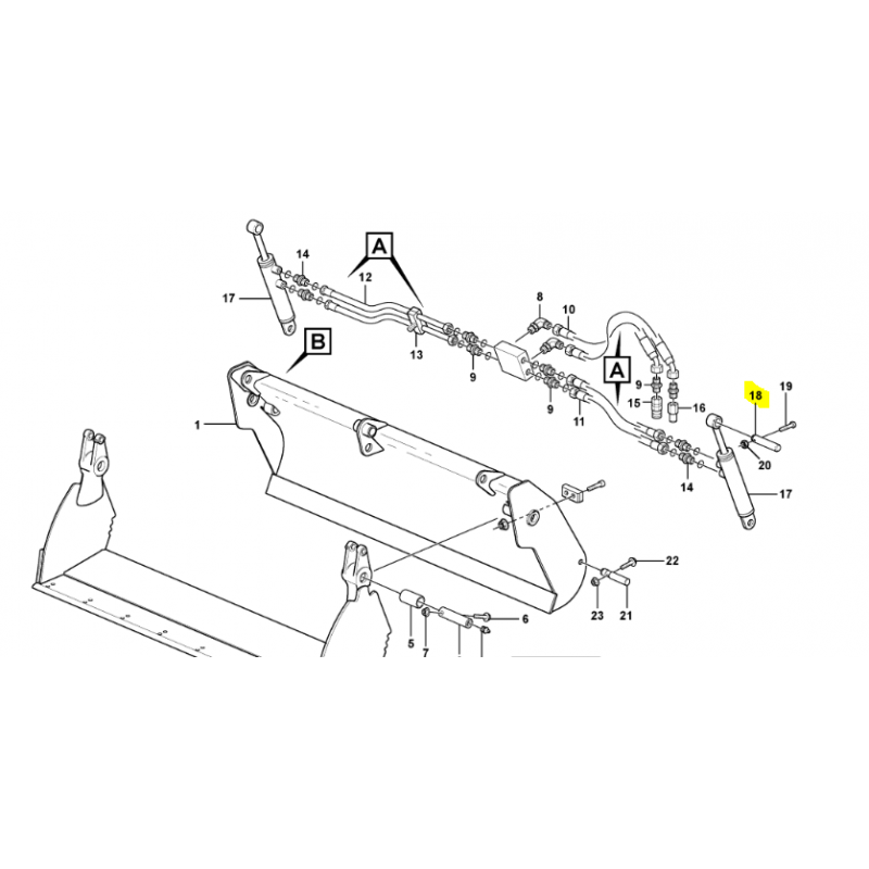 ВЕРХНИЙ ШТИФТ ПРИВОДА VOLVO ЭКСКАВАТОР-ПОГРУЗЧИК CVA
