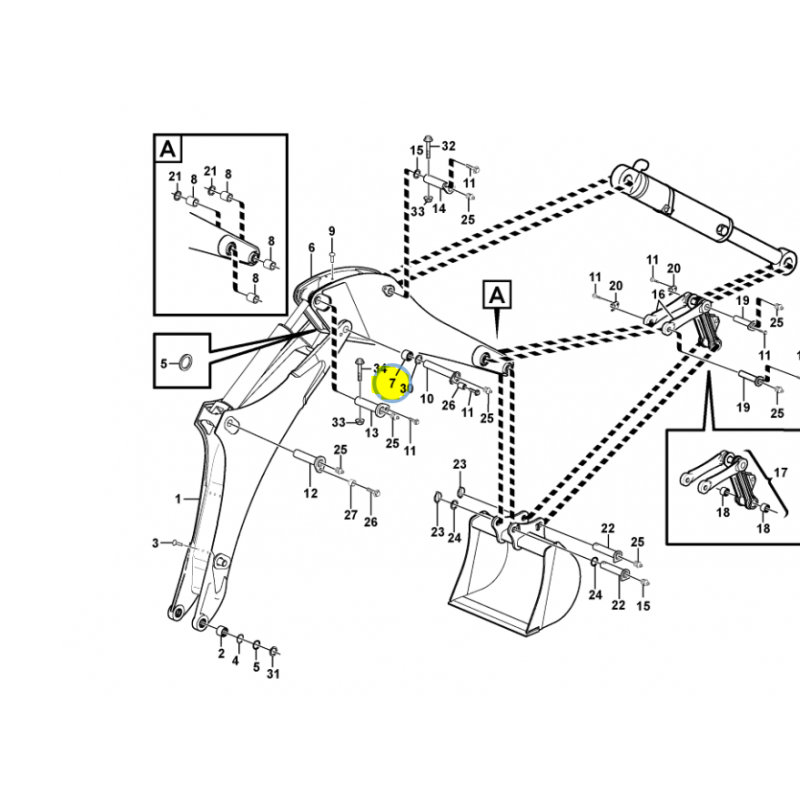 ВТУЛКА КОВША VOLVO ЭКСКАВАТОР-ПОГРУЗЧИК CVA