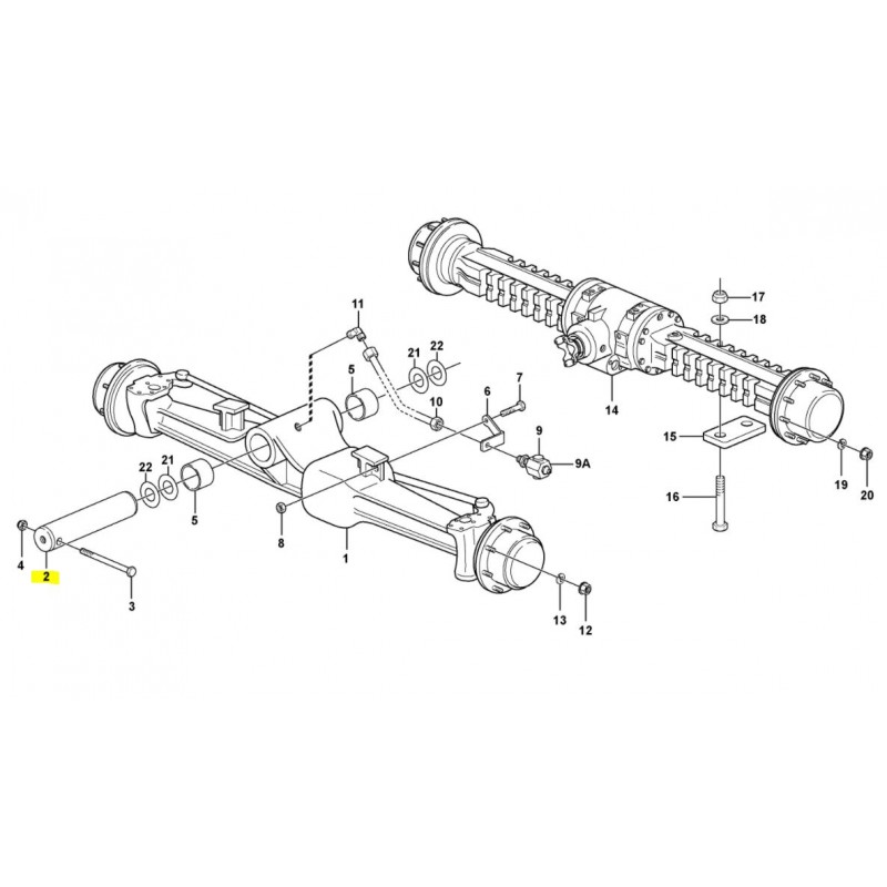 ПЕРЕДНИЙ МОСТОВОЙ ШТИФТ VOLVO ЭКСКАВАТОР-ПОГРУЗЧИК CVA