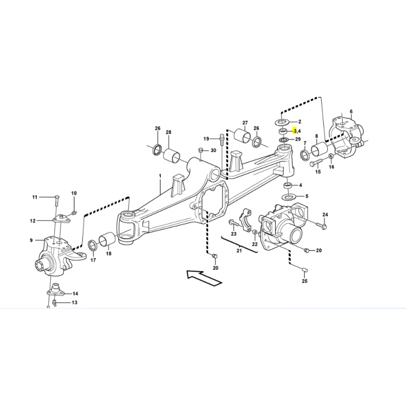 ПОДШИПНИК КРОССОВЕРА VOLVO ЭКСКАВАТОР-ПОГРУЗЧИК