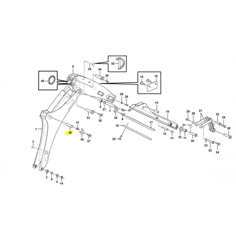 ПОРШНЕВОЙ ШТОК РЫЧАЖНОГО ПРИВОДА VOLVO CVA
