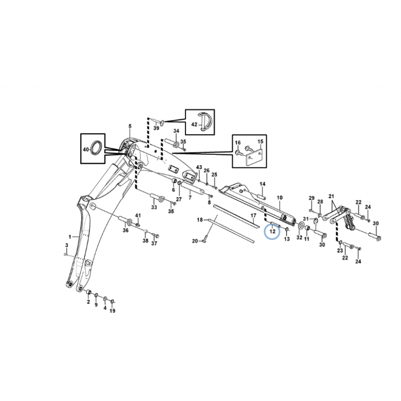 ШТИФТ РЫЧАГА ВЫДВИЖЕНИЯ VOLVO ЭКСКАВАТОР-ПОГРУЗЧИК CVA