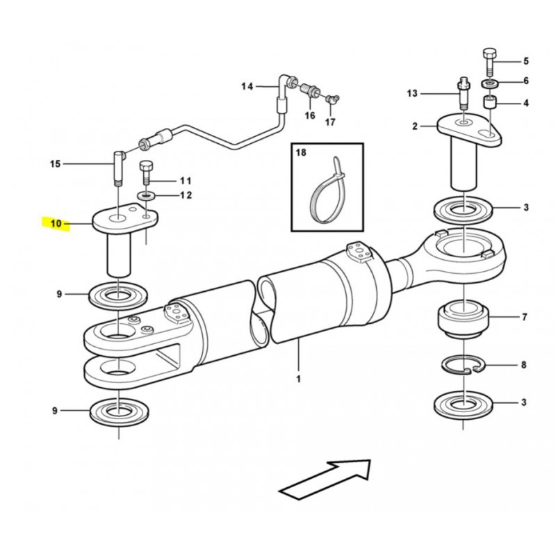 ШТИФТ ПРИВОДА ПОВОРОТА ПОГРУЗЧИКА VOLVO CVA