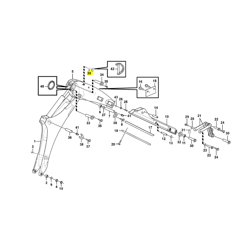 ШТИФТ ВЫДВИЖЕНИЯ ЭКСКАВАТОР-ПОГРУЗЧИК VOLVO