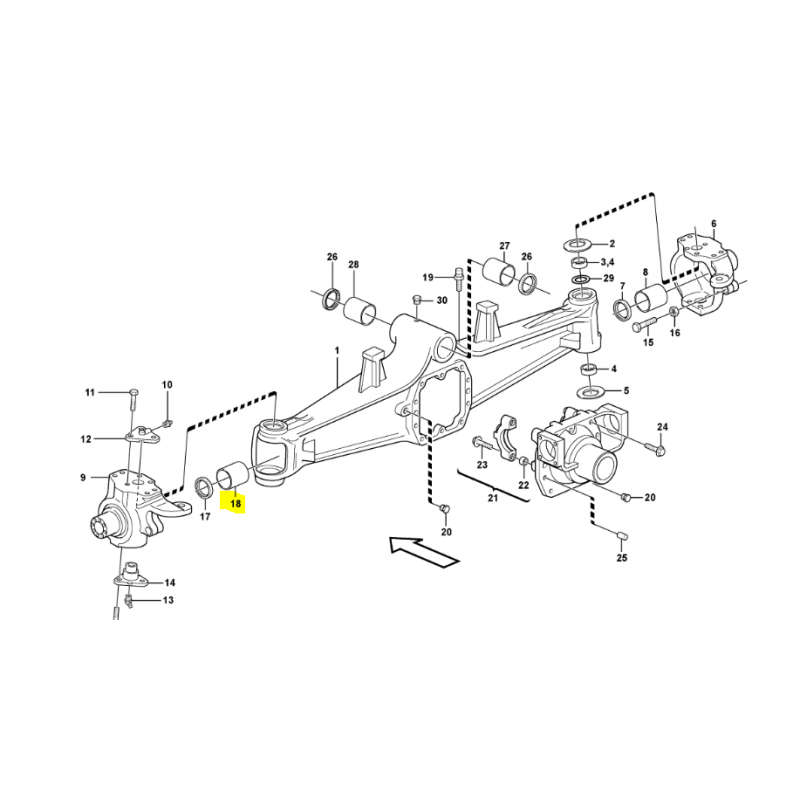 ВТУЛКА ПЕРЕДНЕГО МОСТА / VOLVO / ЭКСКАВАТОР-ПОГРУЗЧИК