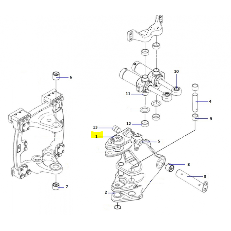 ВЕРХНИЙ ШТИФТ ЗАДНЕЙ БАБКИ CAT ЭКСКАВАТОР-ПОГРУЗЧИК СЕРИИ E CVA