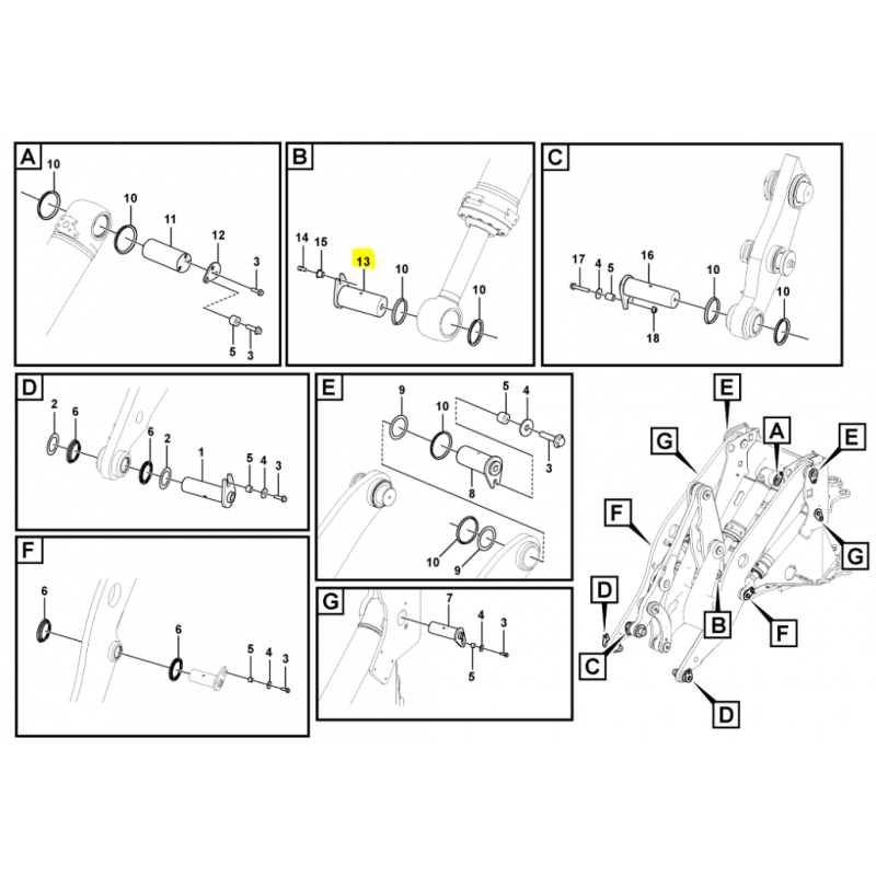 ШТИФТ В ГОЛОВКЕ ПРИВОДА VOLVO КОЛЕСНЫЙ ПОГРУЗЧИК