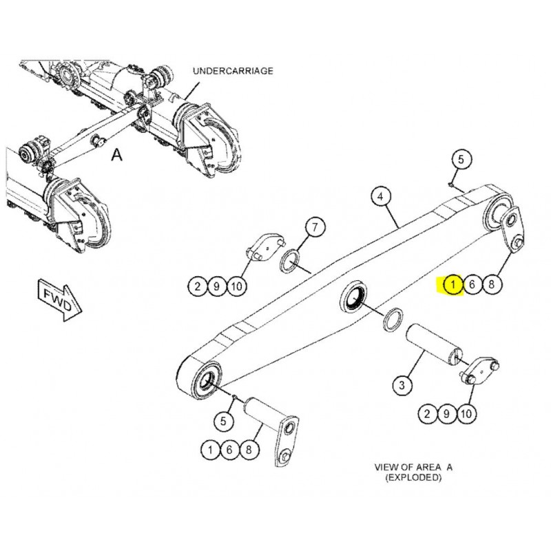 CVA PIN ШАССИ CAT БУЛЬДОЗЕР