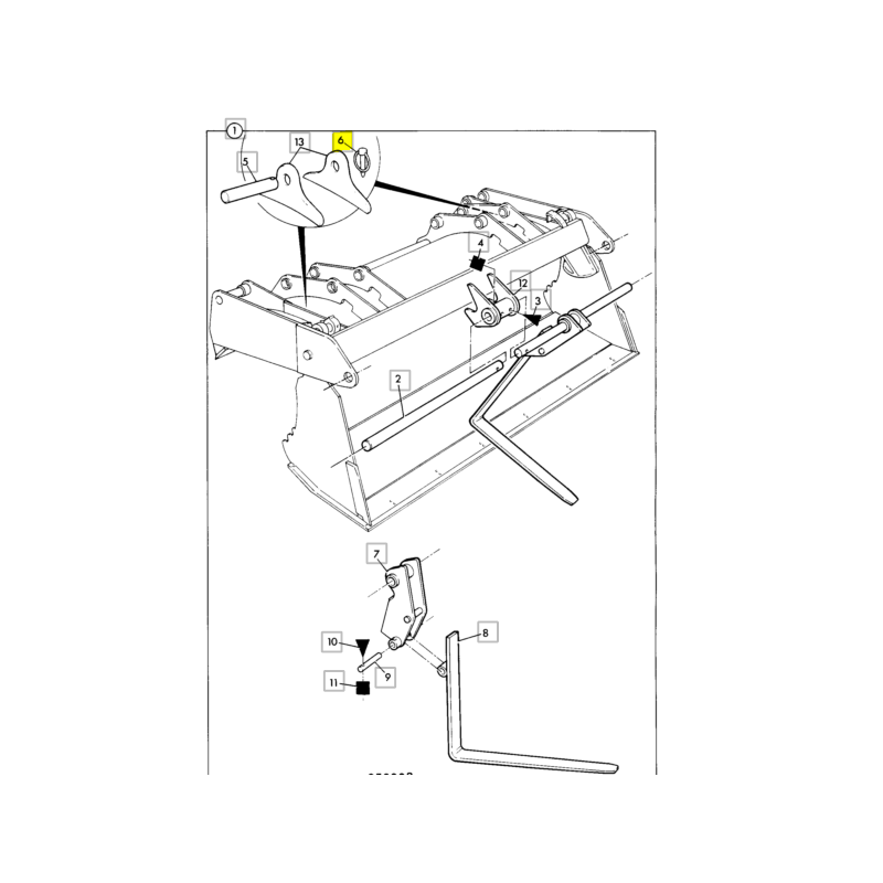 Защита штифта на fi 50mm JCB 3cx