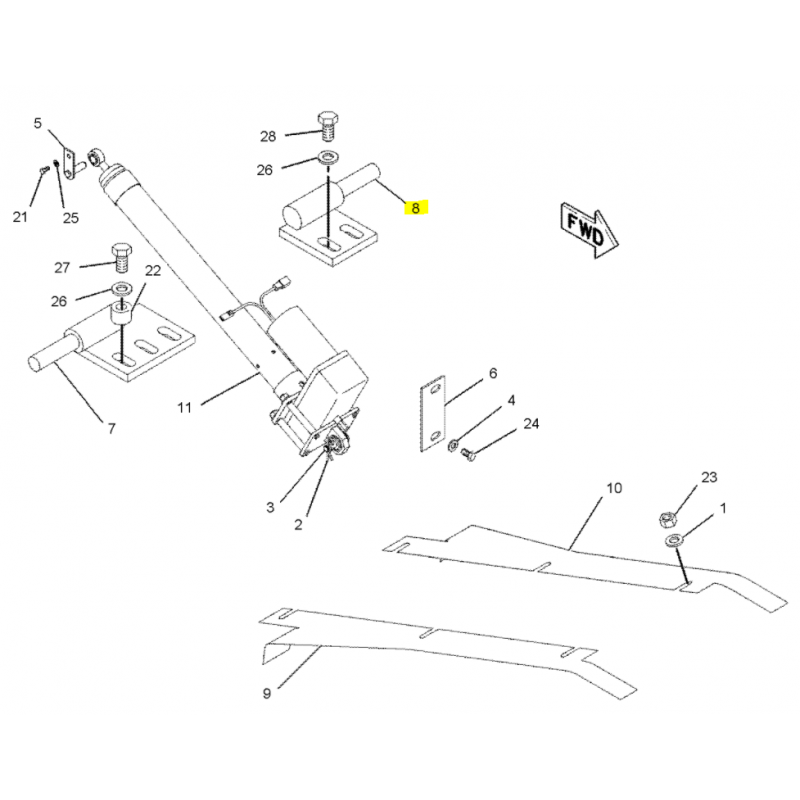 ПРИВОДНОЙ ШТИФТ CAT КОЛЕСНЫЙ ПОГРУЗЧИК