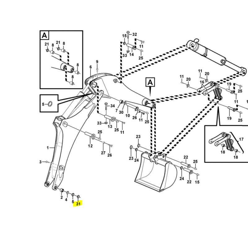 ЗАДНЯЯ ЗАПОРНАЯ ШАЙБА VOLVO ЭКСКАВАТОР-ПОГРУЗЧИК